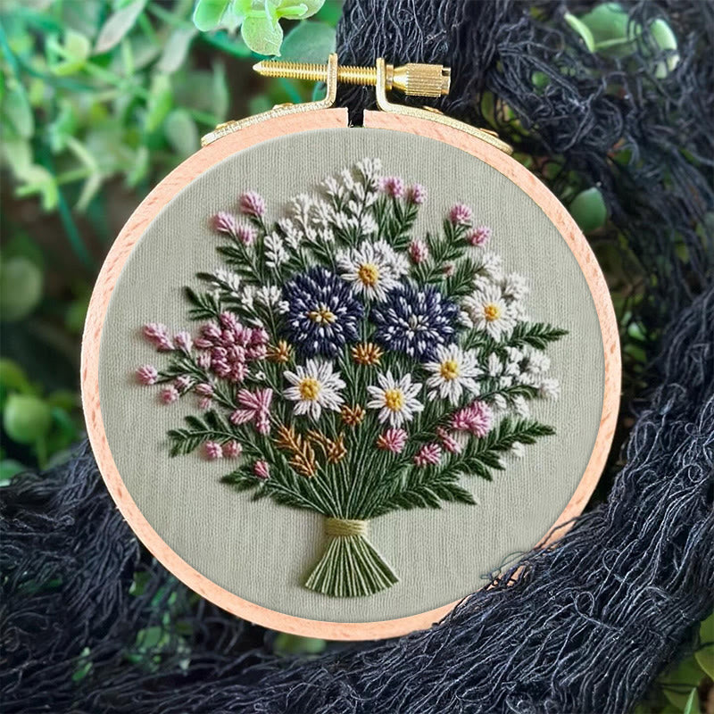 Rubbyoo Embroidery Kit - Pretty Spring Bouquet | Nice Craft Gift For Mom - image 7