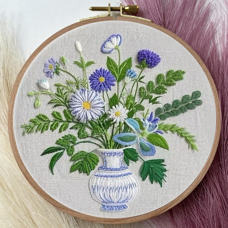 Rubbyoo Embroidery Kit - Beautiful Daisies Flowers  |  Handmake Wall Art Decor - image 4