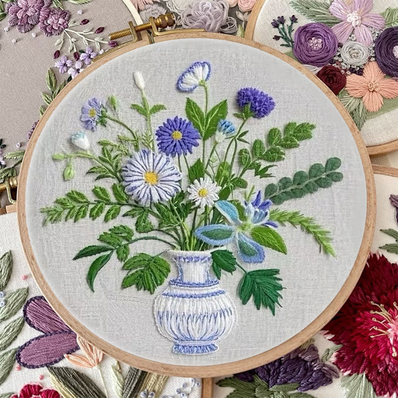 Rubbyoo Embroidery Kit - Beautiful Daisies Flowers  |  Handmake Wall Art Decor - image 3