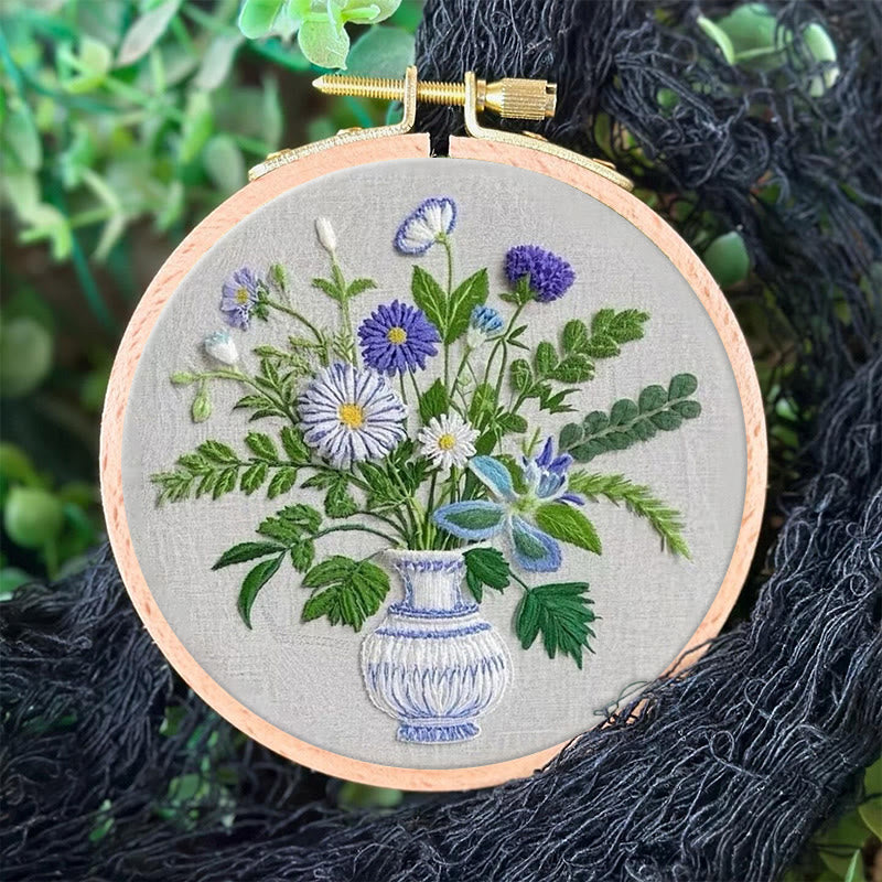 Rubbyoo Embroidery Kit - Beautiful Daisies Flowers  |  Handmake Wall Art Decor - image 2