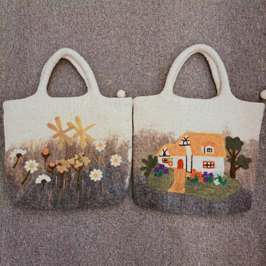 Needle Felted Bag - Portable Shopping Handbag | Handmake Novelty Gift   - image 0