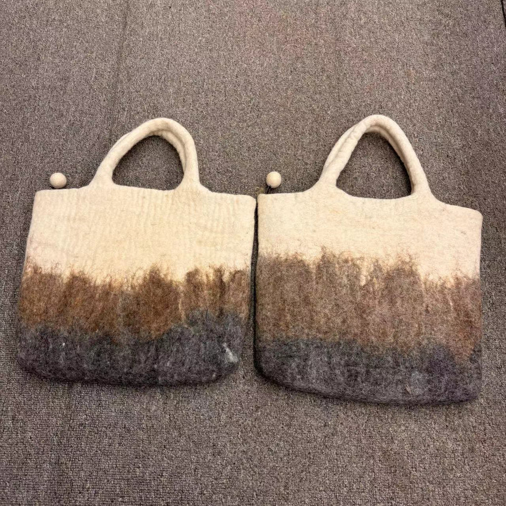 Needle Felted Bag - Portable Shopping Handbag | Handmake Novelty Gift   - image 7