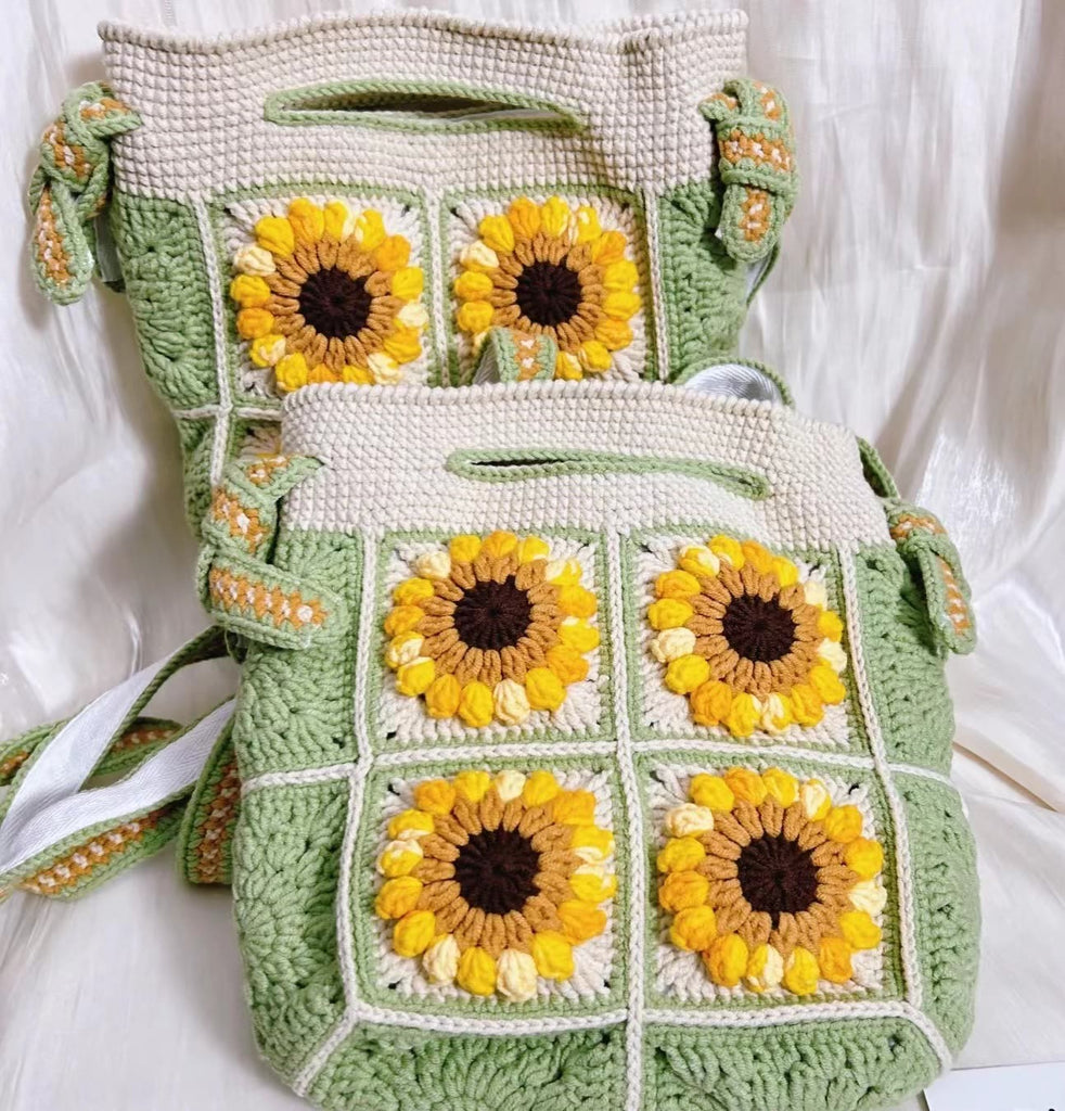 Handmade Crochet Bag  -  Sunflower Hand Bag |  Adjustable Crossbody Bag | Gift For Her - Sunflower bag - image 0