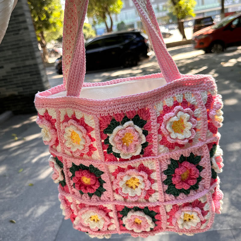 Handmade Crochet Bag  - Colorful Beach Bag | Large Capacity Bag | Handmake Craft Present  - image 3