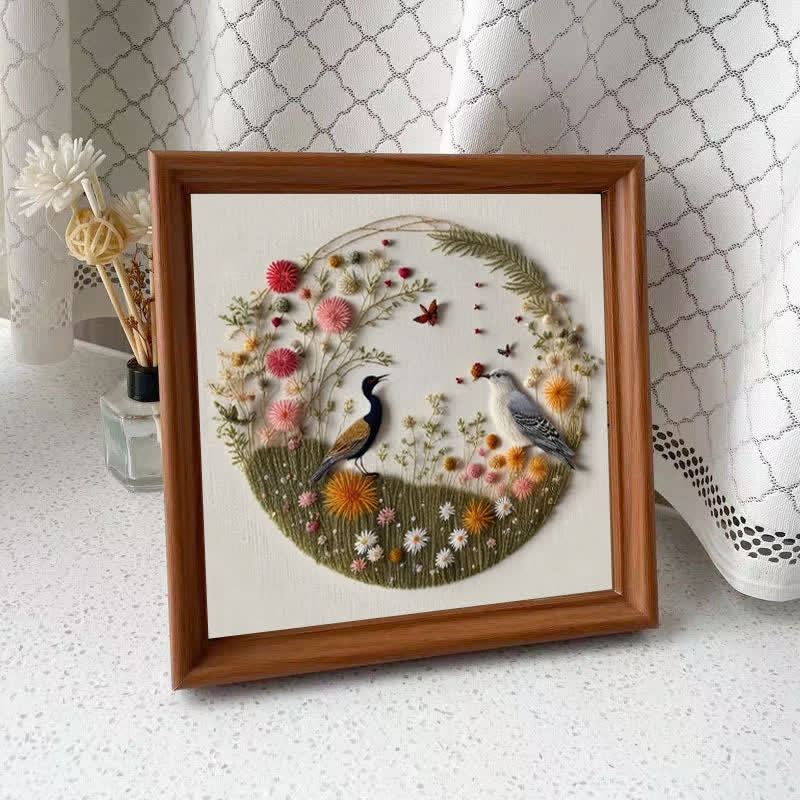 Rubbyoo Embroidery Kit - Peacock And Bird Art Deco Handmade - Embroidery Kit Plus An Extra Frame - image 11