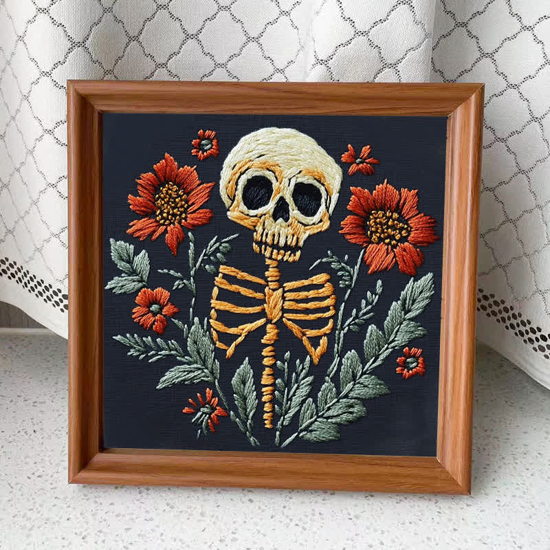 Rubbyoo Embroidery Kit - Skull - 15*15cm - Embroidery Kit Plus An Extra Frame - image 8