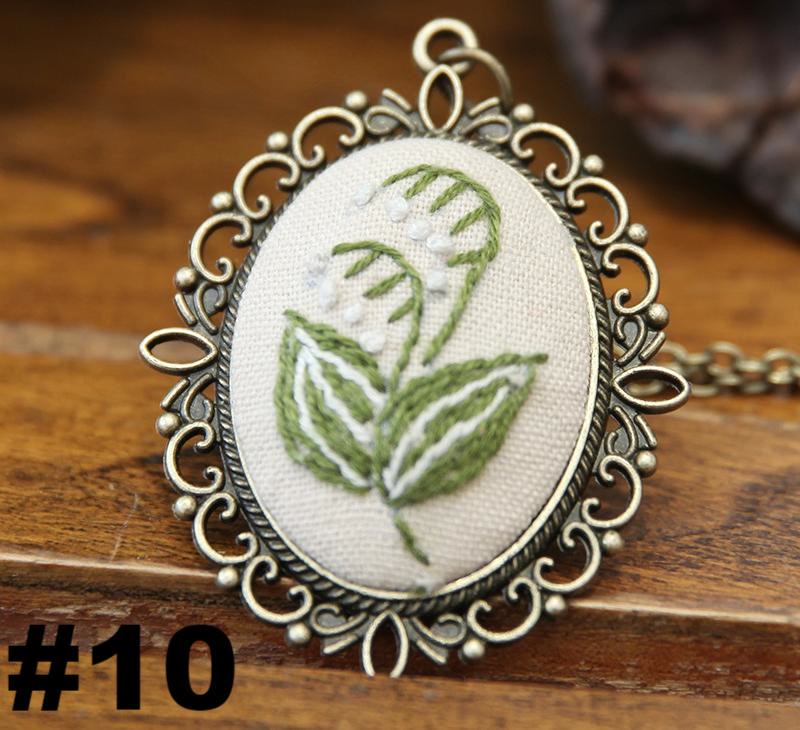 Embroidery Necklace Kits | Diy Sewing Pendants  | Suitable For Mother Day Gift - #10 - image 11