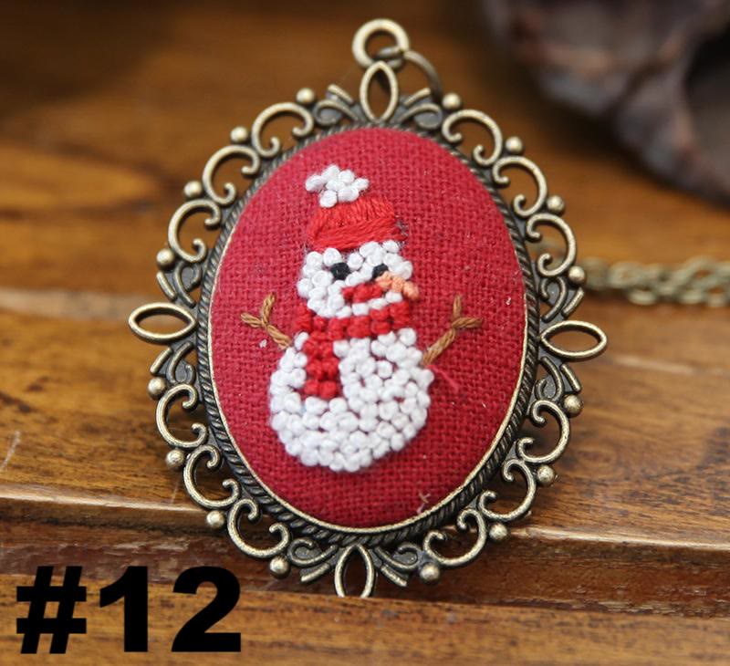 Embroidery Necklace Kits | Diy Sewing Pendants  | Suitable For Mother Day Gift - #12 - image 13