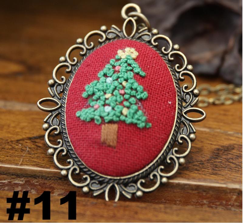 Embroidery Necklace Kits | Diy Sewing Pendants  | Suitable For Mother Day Gift - #11 - image 12