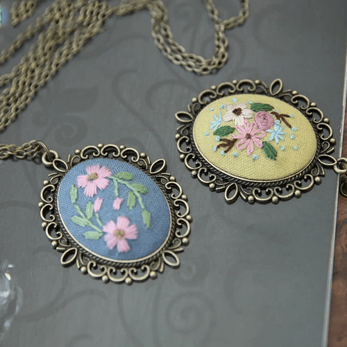 Embroidery Necklace Kits | Diy Sewing Pendants  | Suitable For Mother Day Gift - image 14