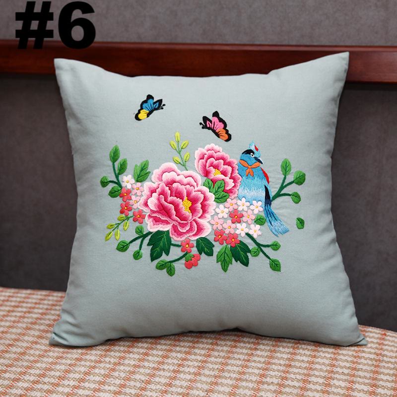 Embroidered Pillow Case Kits  | Stitching Bedroom  Home Decoration | Diy Handmake Floral Crafts - #6 - image 6