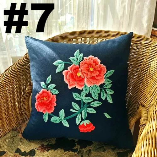Embroidered Pillow Case Kits  | Stitching Bedroom  Home Decoration | Diy Handmake Floral Crafts - #7 - image 7