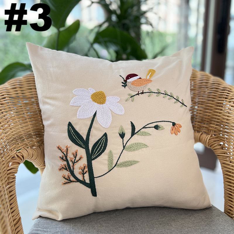 Embroidered Pillow Case Kits  | Wedding Living Room Gift | Diy Sewing Cushion Cover - #3 - image 3