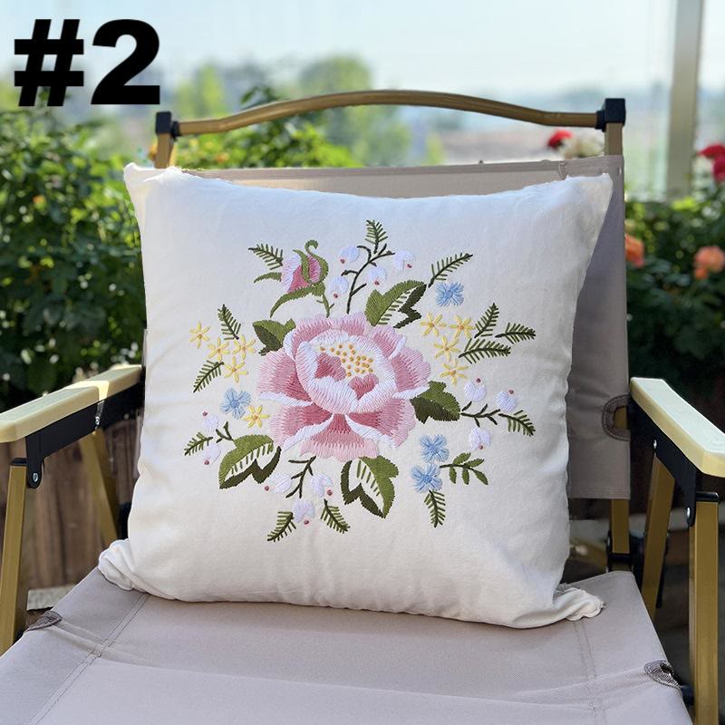 Embroidered Pillow Case Kits  | Wedding Living Room Gift | Diy Sewing Cushion Cover - #2 - image 2