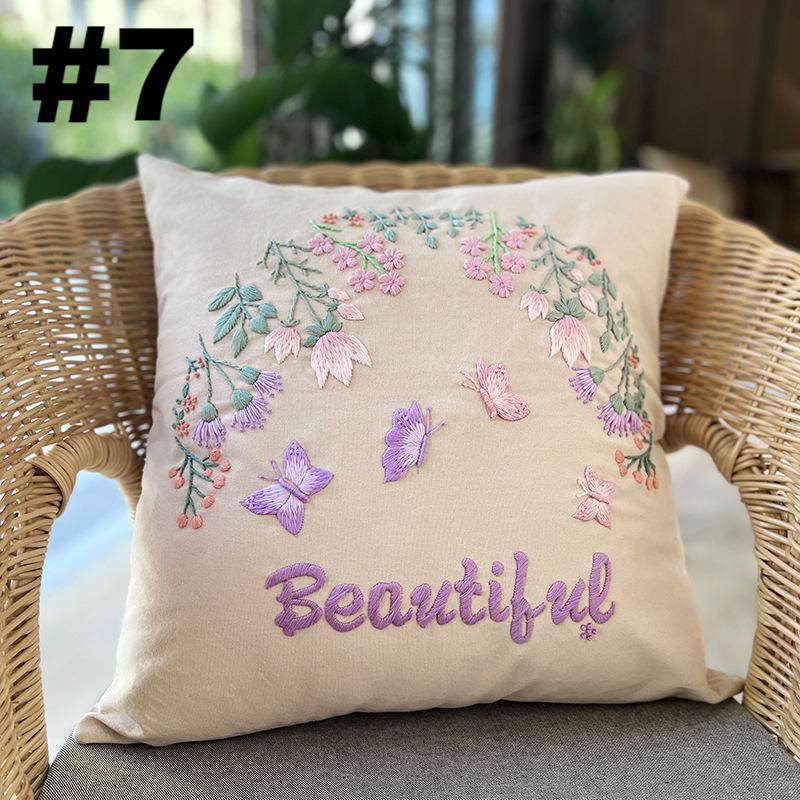 Embroidered Pillow Case Kits  | Wedding Living Room Gift | Diy Sewing Cushion Cover - #7 - image 8