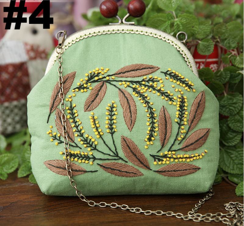 Embroidery Kiss Lock Bag Kit  | Crossbody And Handbag  | Needlework Kit For Beginners | Unique Handmake Craft Gifts - #4 Crossbody bag - image 4