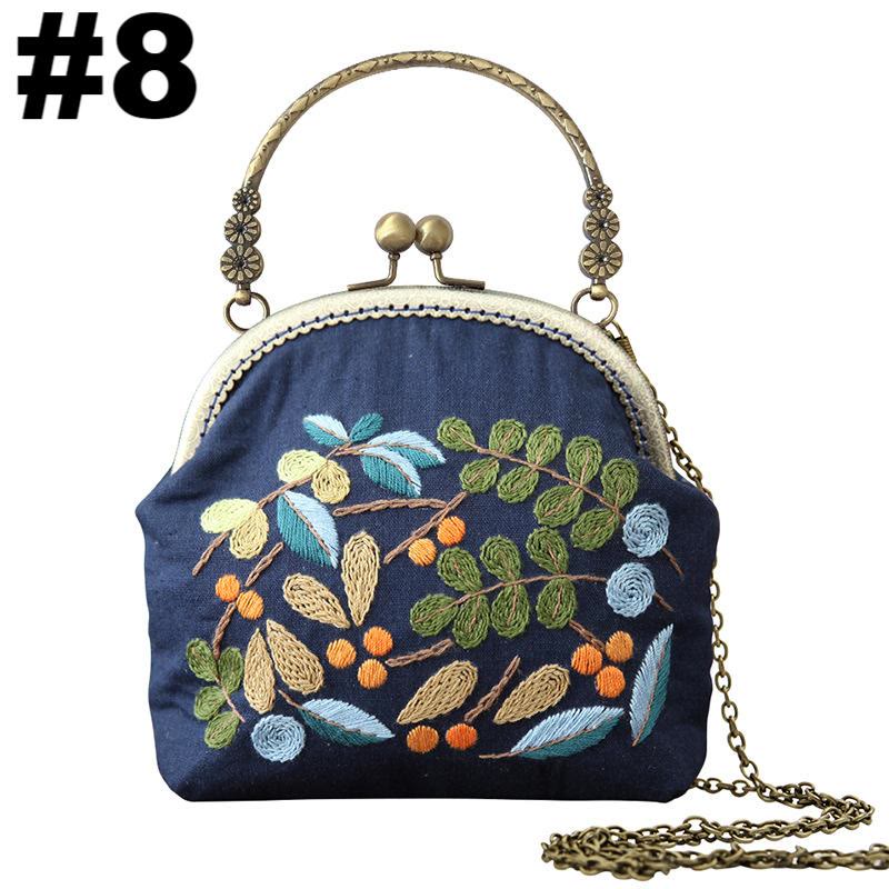 Embroidery Kiss Lock Bag Kit  | Crossbody And Handbag  | Needlework Kit For Beginners | Unique Handmake Craft Gifts - #8 Crossbody + Handbag   - image 8