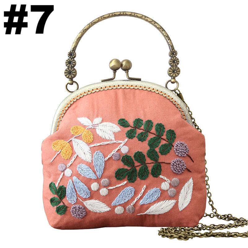 Embroidery Kiss Lock Bag Kit  | Crossbody And Handbag  | Needlework Kit For Beginners | Unique Handmake Craft Gifts - #7 Crossbody + Handbag   - image 7