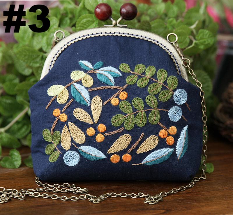 Embroidery Kiss Lock Bag Kit  | Crossbody And Handbag  | Needlework Kit For Beginners | Unique Handmake Craft Gifts - #3 Crossbody bag - image 3