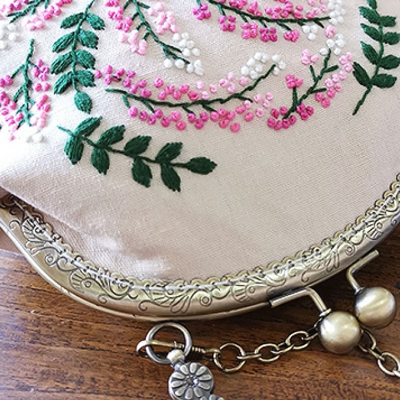 Embroidery Kiss Lock Bag Kit  | Crossbody And Handbag  | Needlework Kit For Beginners | Unique Handmake Craft Gifts - image 11