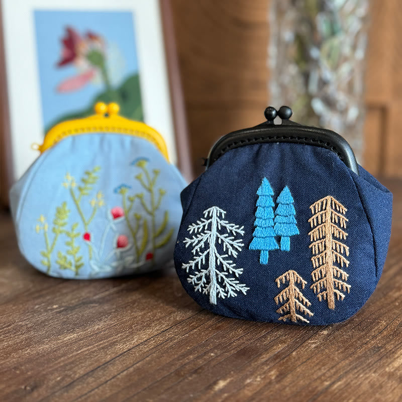 Handmade Mini Lock Coin Purse Kit | Four Season Series Purse | Delicate Floral Crafts | Diy Wallet For Mother - image 2