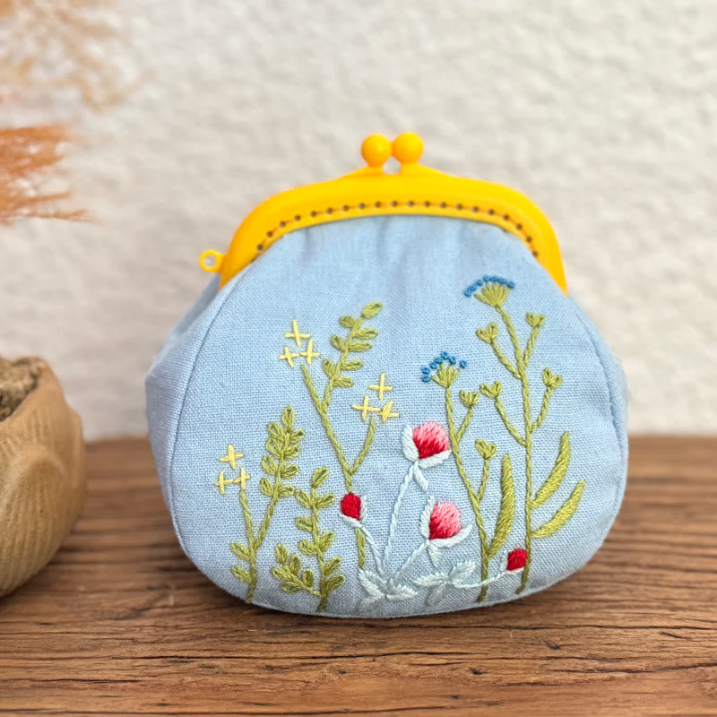 Handmade Mini Lock Coin Purse Kit | Four Season Series Purse | Delicate Floral Crafts | Diy Wallet For Mother - Spring - image 4