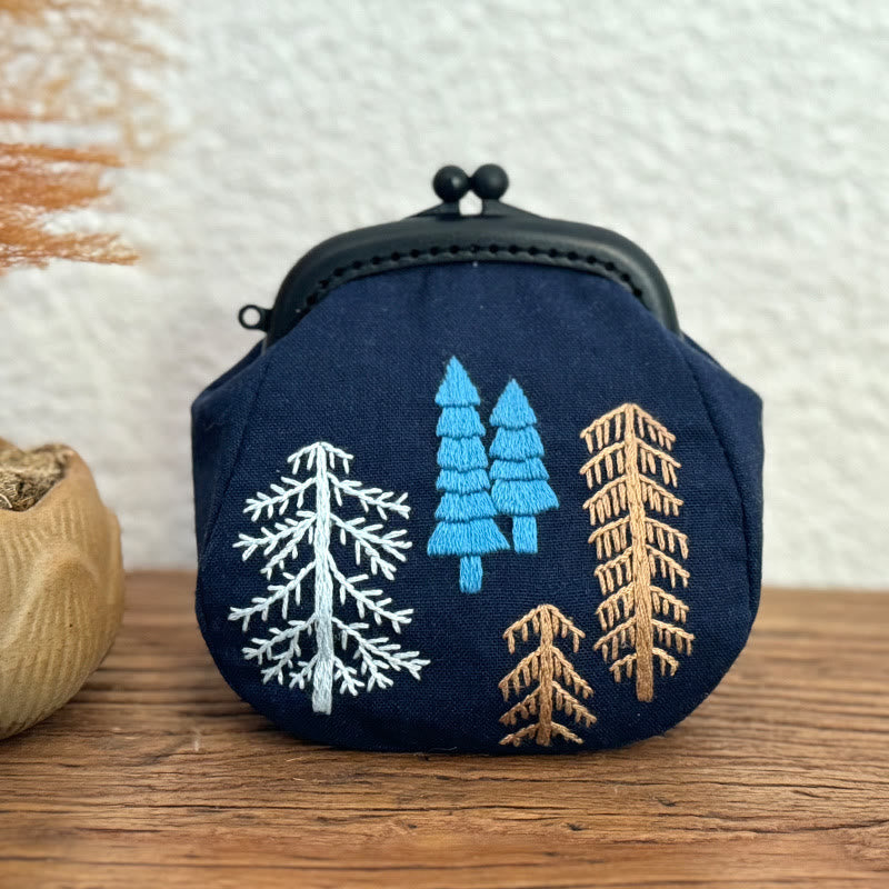 Handmade Mini Lock Coin Purse Kit | Four Season Series Purse | Delicate Floral Crafts | Diy Wallet For Mother - Winter - image 7