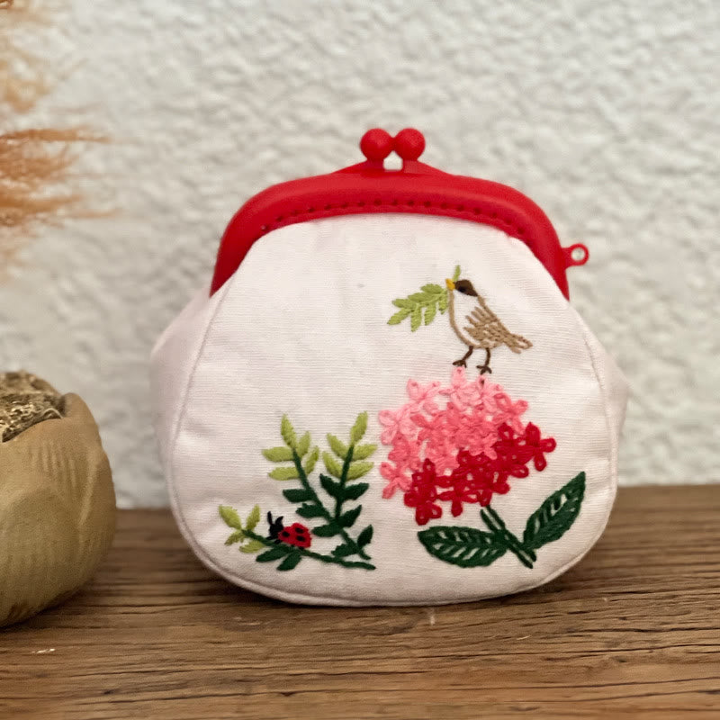 Handmade Mini Lock Coin Purse Kit | Four Season Series Purse | Delicate Floral Crafts | Diy Wallet For Mother - image 5