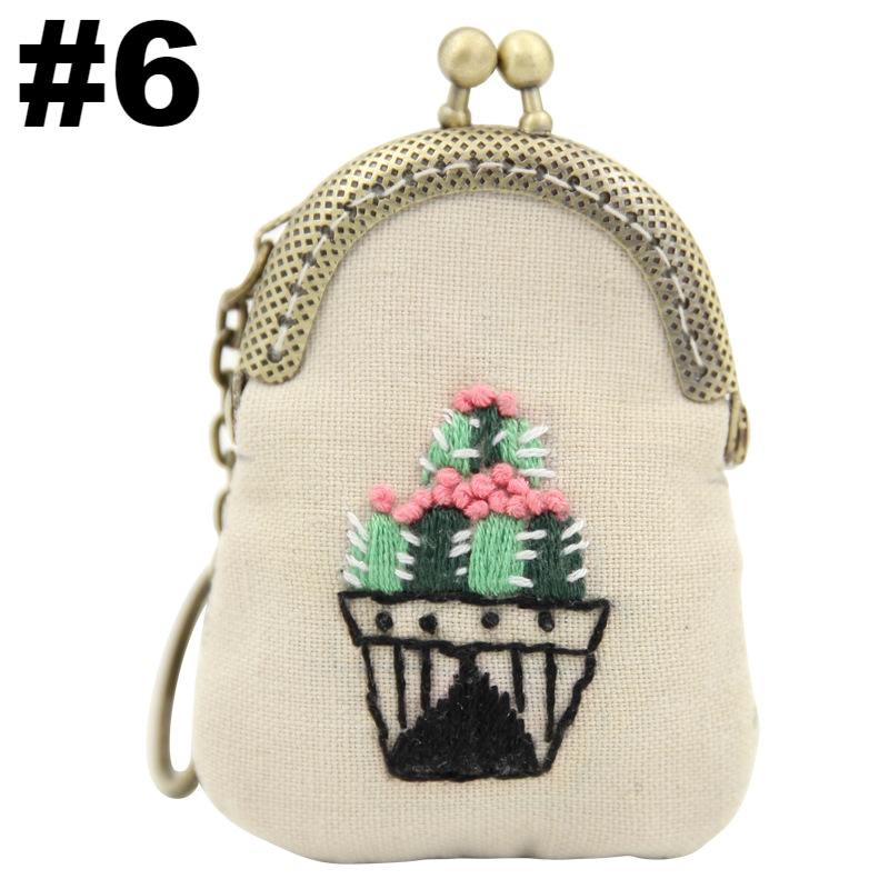 Handmade Mini Lock Coin Purse Kit |  Necklace Needle Bag | Diy Embroidery Kit For Women - #6 - image 7