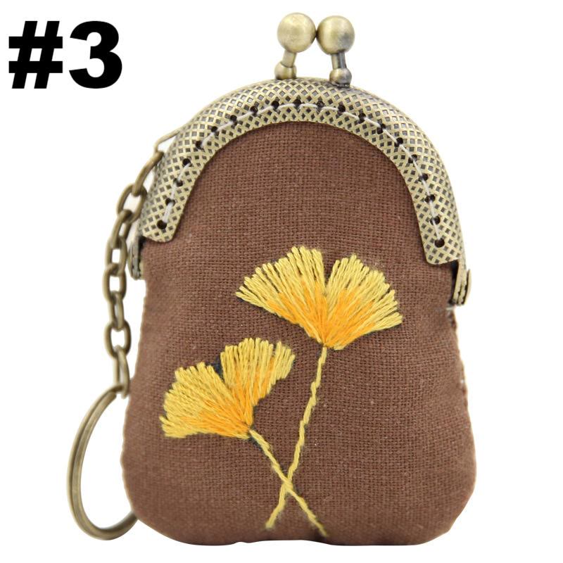 Handmade Mini Lock Coin Purse Kit |  Necklace Needle Bag | Diy Embroidery Kit For Women - #3 - image 4