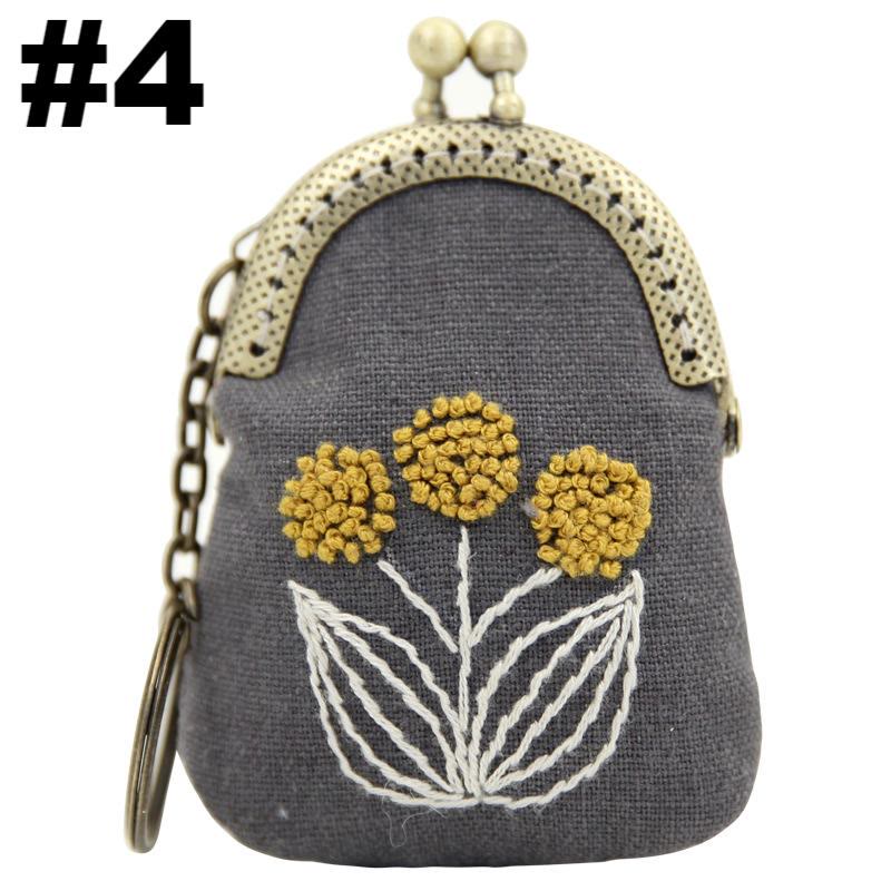 Handmade Mini Lock Coin Purse Kit |  Necklace Needle Bag | Diy Embroidery Kit For Women - #4 - image 5
