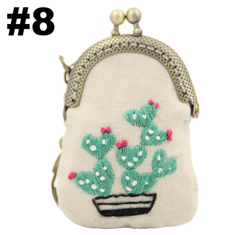 Handmade Mini Lock Coin Purse Kit |  Necklace Needle Bag | Diy Embroidery Kit For Women - #8 - image 9