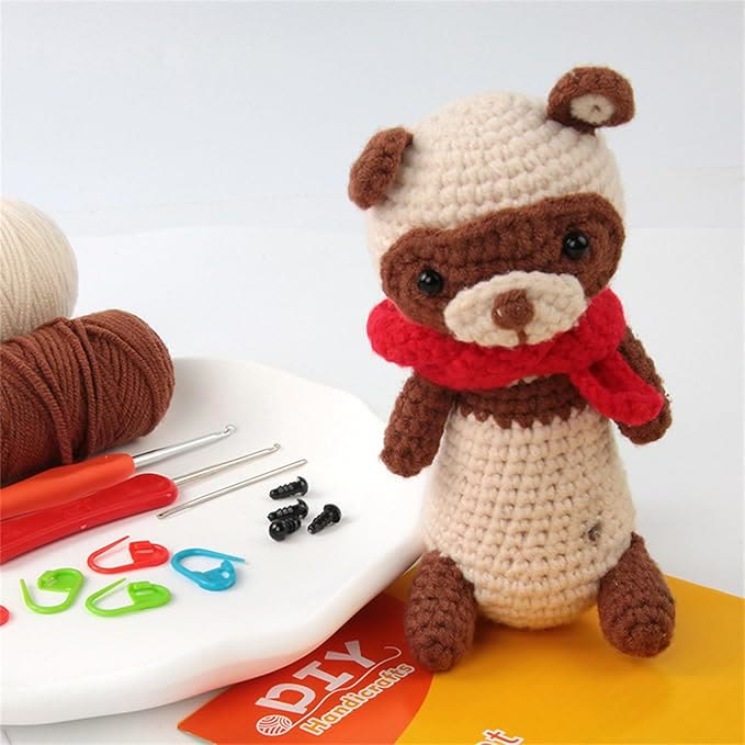  Handmade Snow Leopard Crochet Kit - Diy Animal Craft  | Cute Children Toys Gifts - Snow Leopard Crochet Kit - image 1