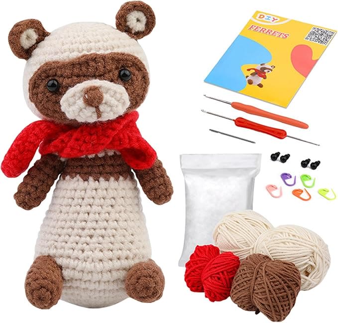  Handmade Snow Leopard Crochet Kit - Diy Animal Craft  | Cute Children Toys Gifts - image 3