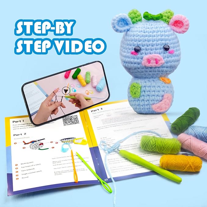  Handmade Small Cow Crochet Kit - Diy Fashion  Accessories |  Gifts For Handcraft Enthusiast - image 3