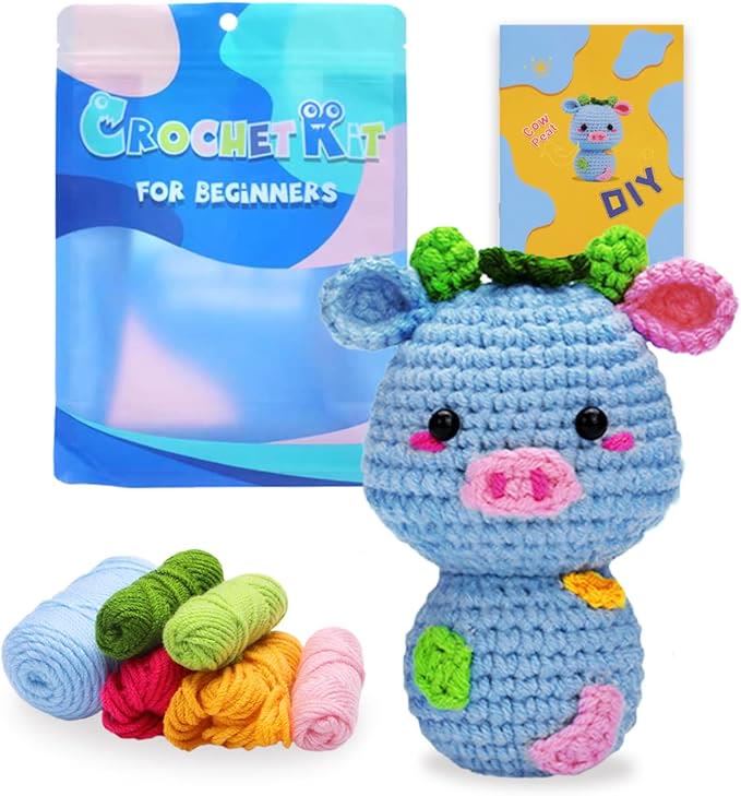  Handmade Small Cow Crochet Kit - Diy Fashion  Accessories |  Gifts For Handcraft Enthusiast - image 2