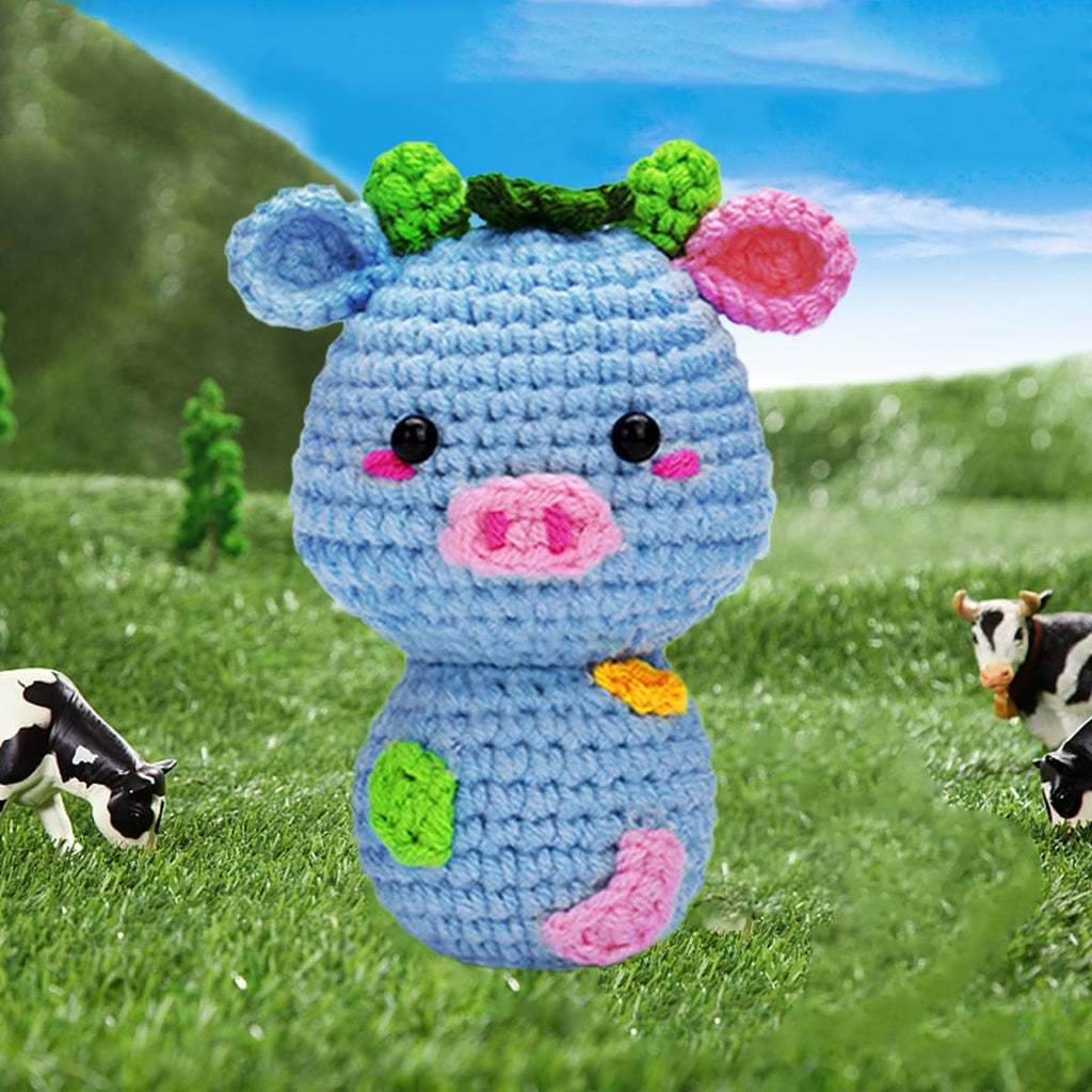 Handmade Small Cow Crochet Kit - Diy Fashion  Accessories |  Gifts For Handcraft Enthusiast - Small Cow Crochet Kit - image 0