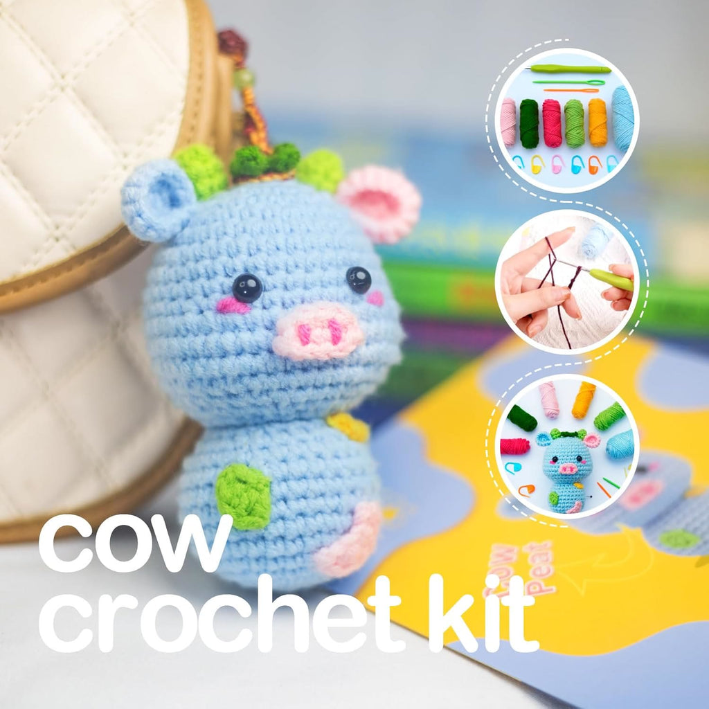  Handmade Small Cow Crochet Kit - Diy Fashion  Accessories |  Gifts For Handcraft Enthusiast - image 6