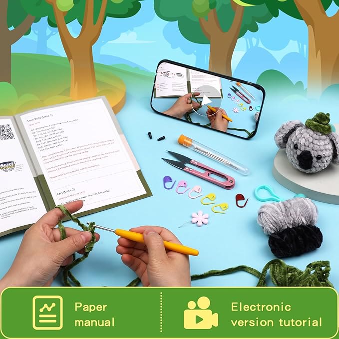  Handmade Koala Crochet Kit - Diy Creative Knitting Craft |  Unique Birthday Gift  - image 3