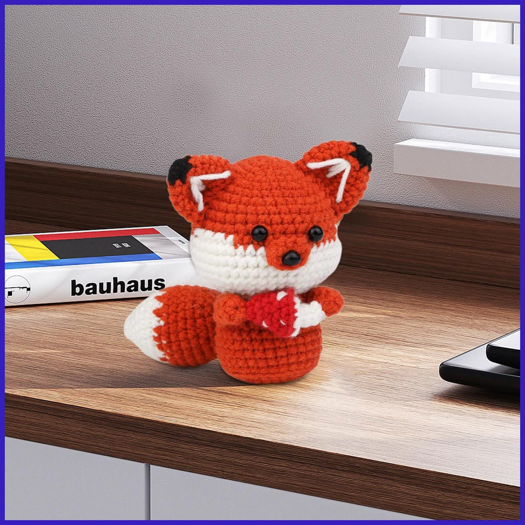  Handmade Little Fox Crochet Kit - Crochet Starter Kit Gift | Adorable Home Ornament - image 0
