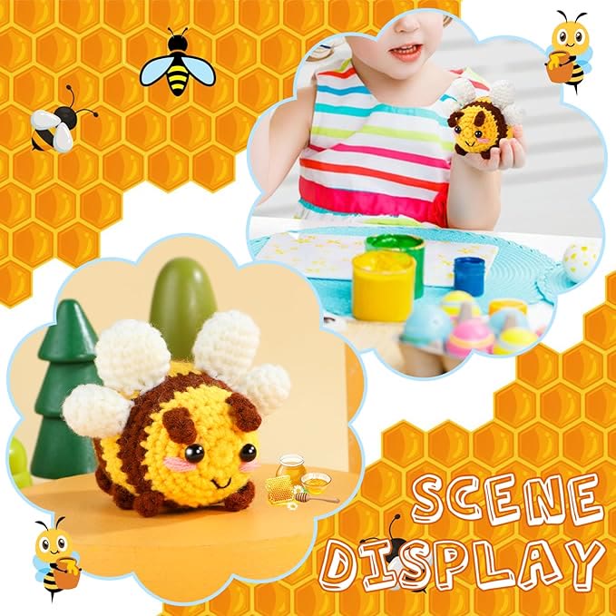  Handmade Bee Crochet Kit - Lovely Holiday Gifts | Needles Animal Craft  - image 5