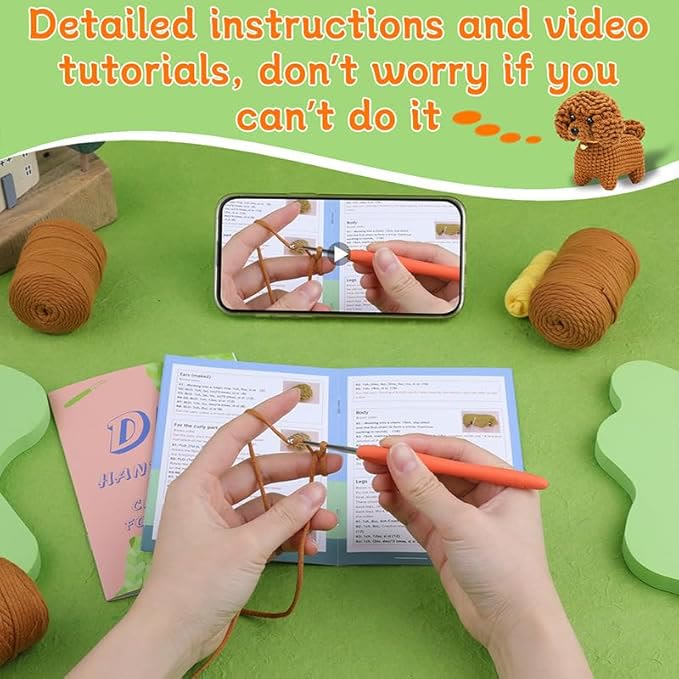  Handmade Teddy Dog Crochet Kit - Great Gifts For Dog Lovers | Diy Puppy Crafting Set - image 2