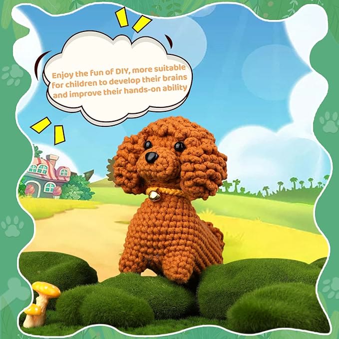  Handmade Teddy Dog Crochet Kit - Great Gifts For Dog Lovers | Diy Puppy Crafting Set - image 4