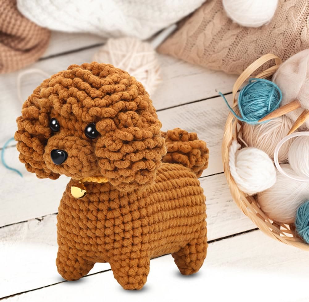  Handmade Teddy Dog Crochet Kit - Great Gifts For Dog Lovers | Diy Puppy Crafting Set - image 1