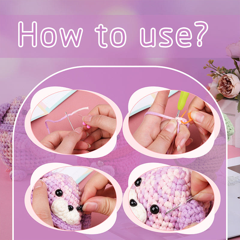  Handmade Petty Dog Crochet Kit - Cute  Puppy Gifts For Lovers |  Fashion Bagpack Accessories  - image 5