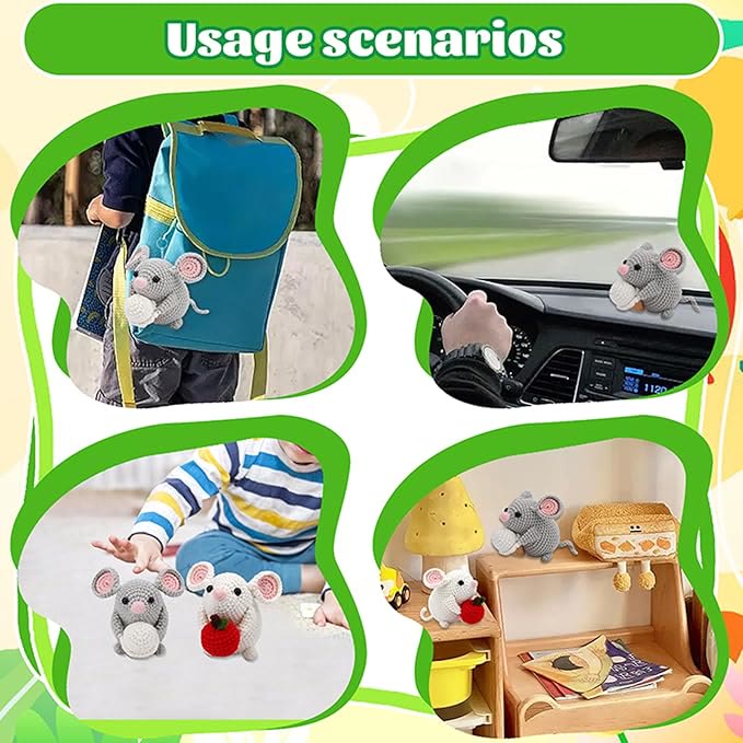  Handmade Mouse Crochet Kit -  Cute Mice Crochet Starter Craft | Couple Unique Anniversary Gifts - image 7