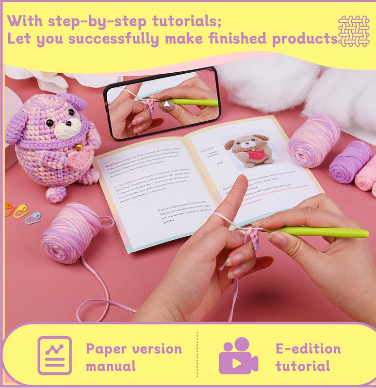  Handmade Petty Dog Crochet Kit - Cute  Puppy Gifts For Lovers |  Fashion Bagpack Accessories  - image 2