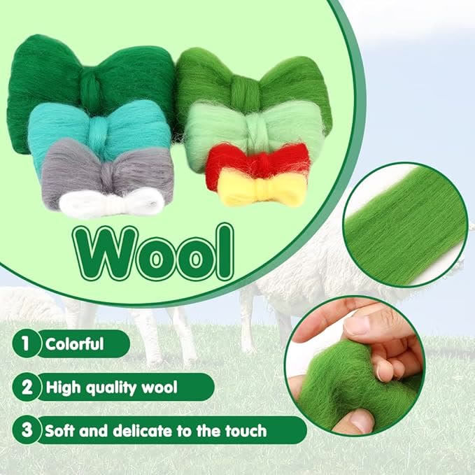  Cactus And Desert Needle Felt  Kit With Frame - Colourful Wall Decoration | Gifts For Handmake Lovers - image 2