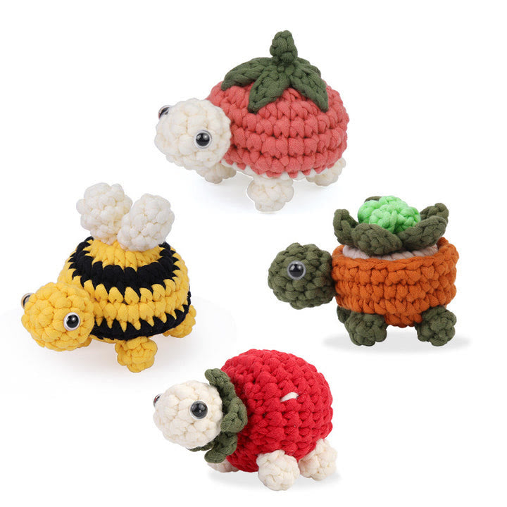  Handmade Bee Turtle Crochet Kit - Mini Knitting Toys | Beginner Crochet Set | Fashion Accessories - Handmade Bee Turtle Crochet Kit - image 1