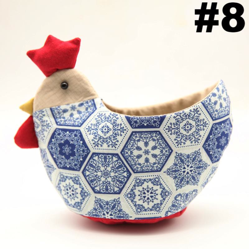 Embroidery Cocks Storage Basket Kit | Diy Patchwork Doll For Beginners | Suitable Housewarming Gifts - #8 - image 10